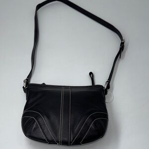 UEC Coach Black Leather Crossbody Bag